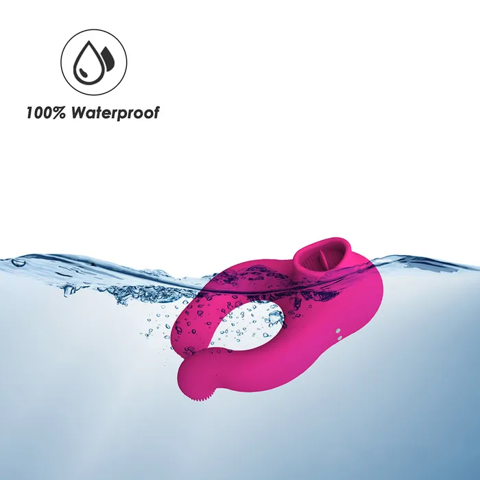 YOSPOSS Couple Vibrator With Cock Ring And Clitoris Licking Stimulator 7 Modes Male Sex Toys
