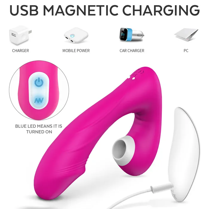 YOSPOSS Female Sex Toys Clitoral Sucking Dildo Vibrator G Spot 9 Vibration Suction Modes
