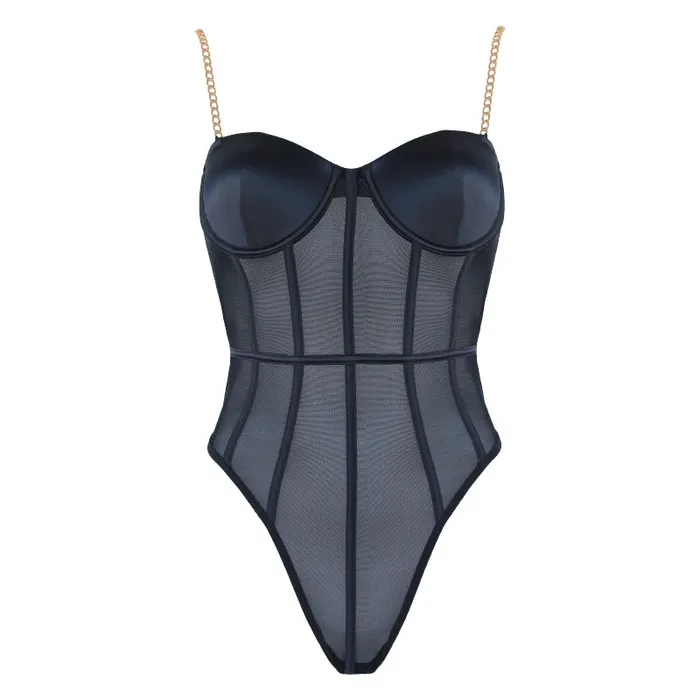 Anal Love in Leather PL011BLK Muse Lingerie Black Medium Size
