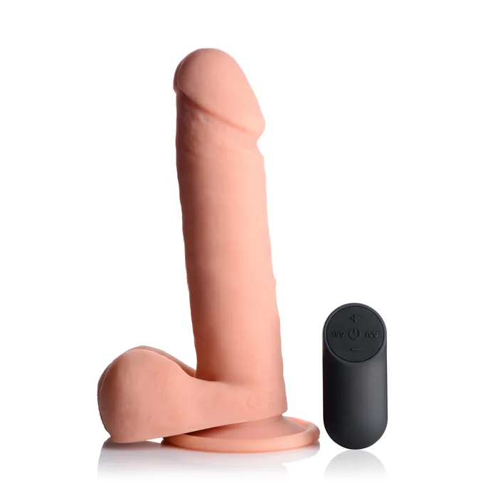 Big Shot Female Sex Toys Big Shot Vibrating Remote Control Silicone Dildo with Balls 8 Inch