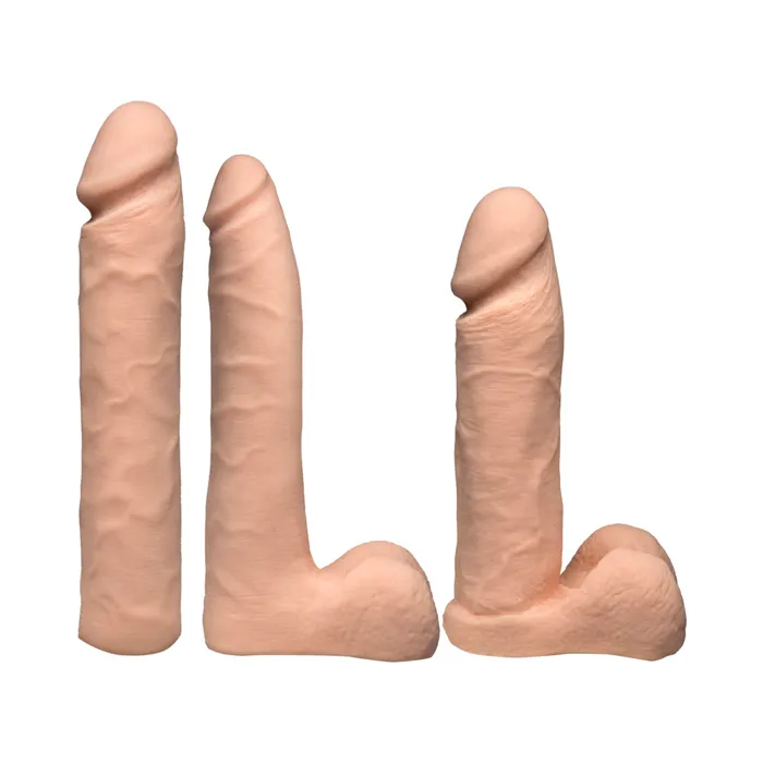 Doc Johnson Dildos VacULock Dual Density Experienced Set Beige
