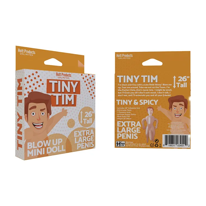 Hott Products Unlimited Male Sex Toys Tiny Tim Blow Up Party Doll