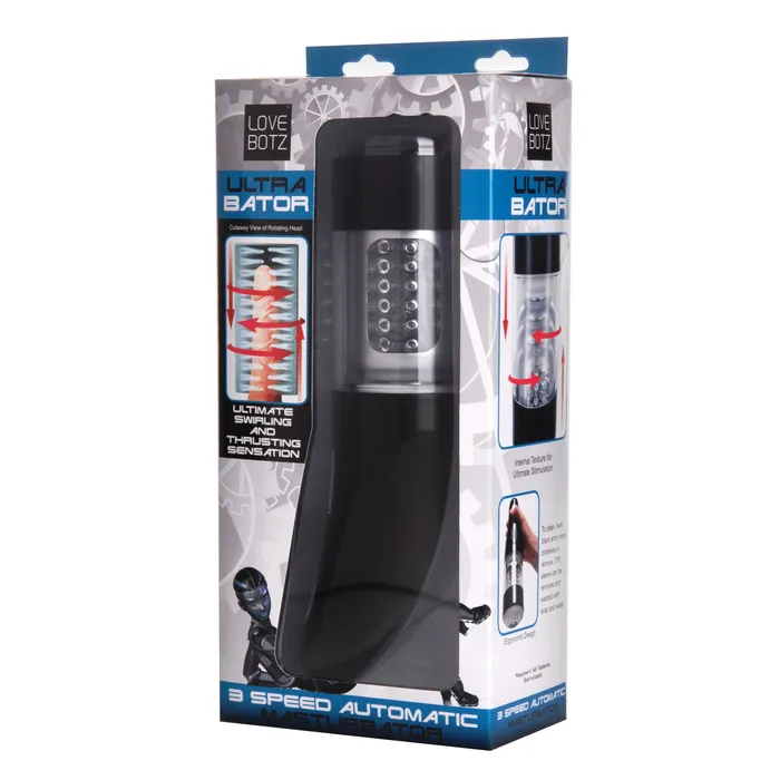 Male Sex Toys LoveBotz Ultra Bator Thrusting and Swirling Automatic Stroker