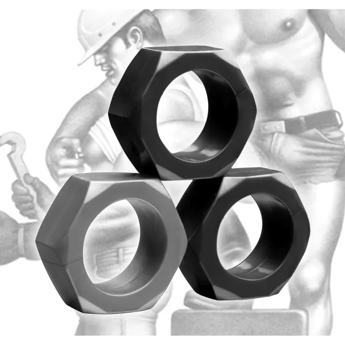Male Sex Toys Tom of Finland Tom of Finland 3 Piece Cock Nuts