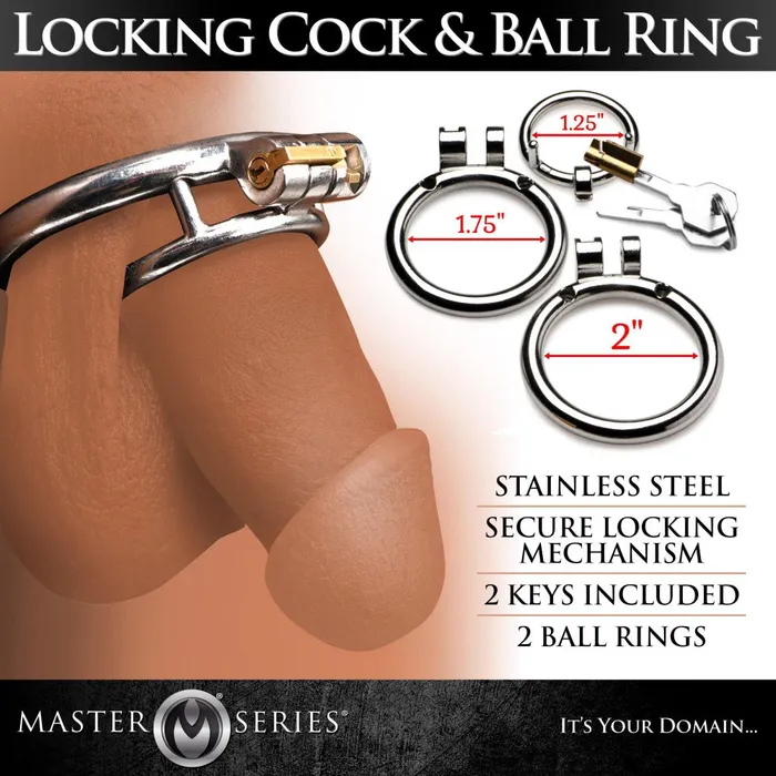 Master Series Locked Cock Locking Cock Ball Ring Male Sex Toys