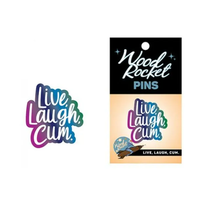 Vibrators Wood Rocket LLC Live Laugh Cum Pin