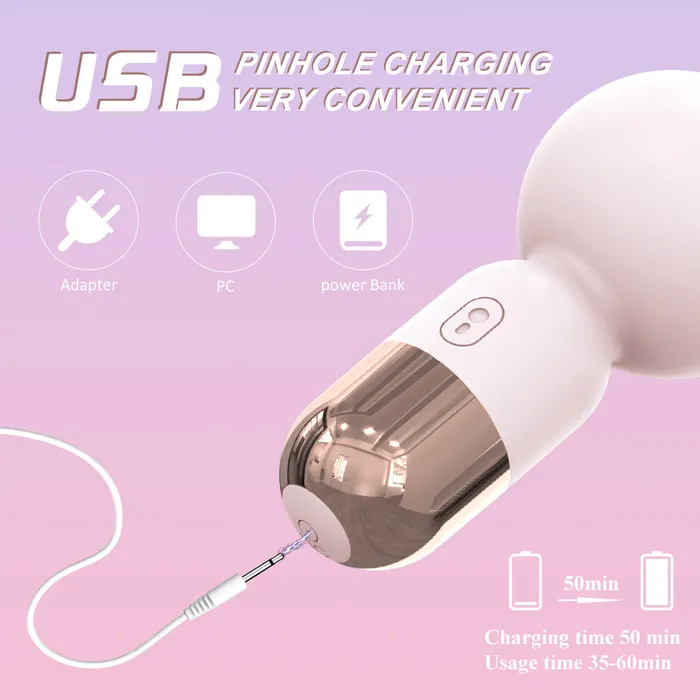 YoYoLemon Female Sex Toys Mini Wand Massager Waterproof and Rechargeable YoYoLemon