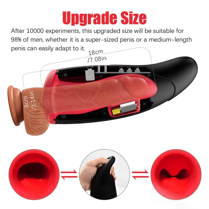 3 IN 1 Vibrating Heating Blowjob Simulator Earlypeach Female Sex Toys
