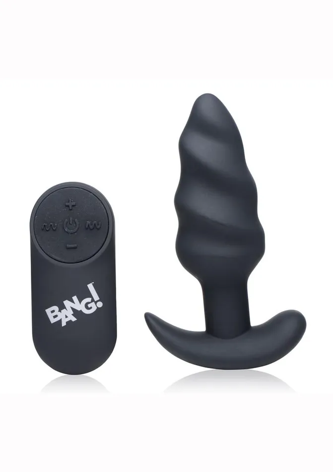 Female Sex Toys Bang 21x Vibrating Silicone Rechargeable Swirl Butt Plug with Remote Control BANG Female Sex Toys Bang 21x Vibrating Silicone Rechargeable Swirl Butt Plug with Remote Control BANG