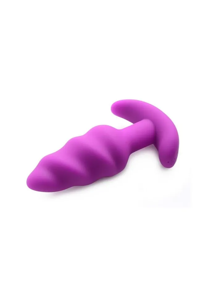Female Sex Toys Bang 21x Vibrating Silicone Rechargeable Swirl Butt Plug with Remote Control BANG