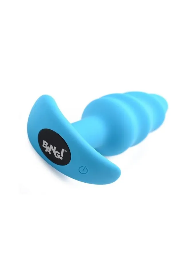 Female Sex Toys Bang 21x Vibrating Silicone Rechargeable Swirl Butt Plug with Remote Control BANG