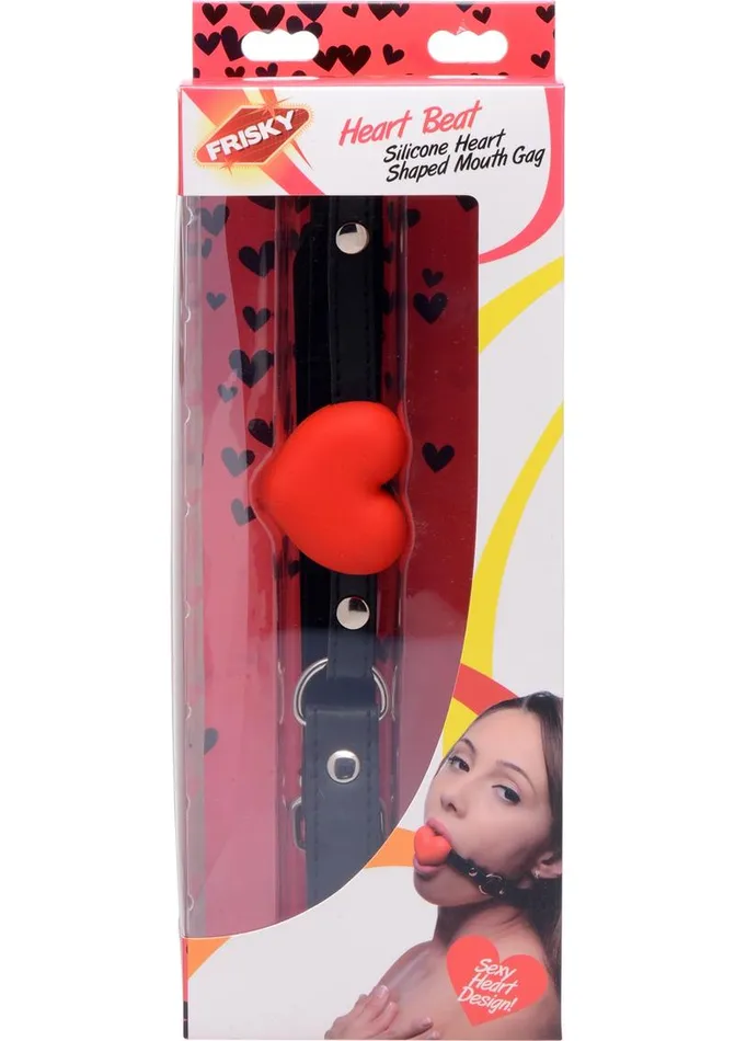 Frisky Heart Beat Silicone Heart Shaped Mouth Gag Frisky Female Sex Toys