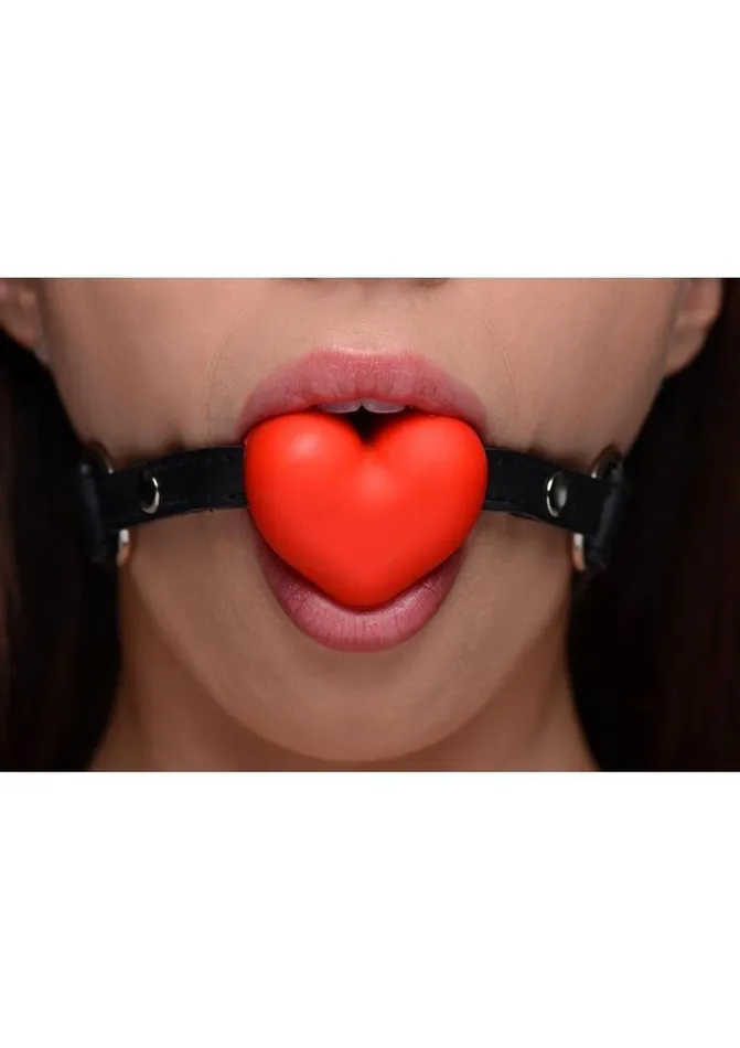 Frisky Heart Beat Silicone Heart Shaped Mouth Gag Frisky Female Sex Toys