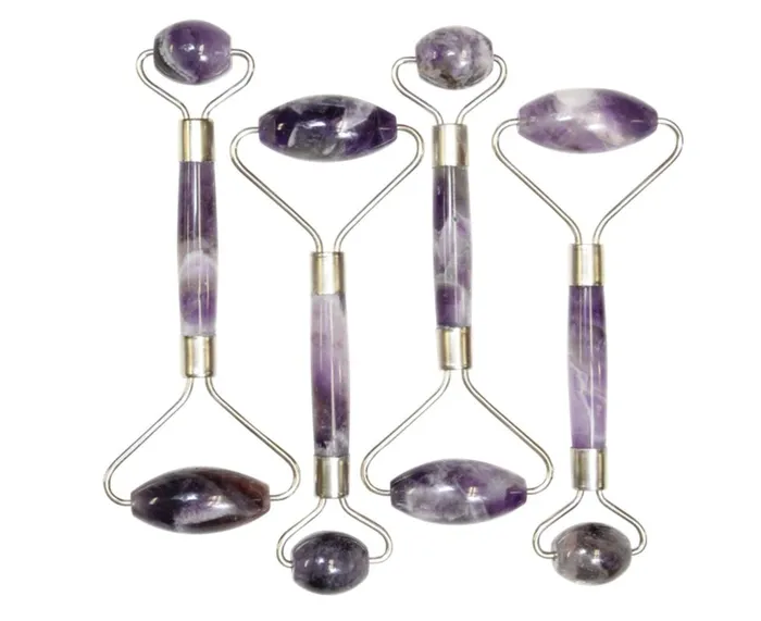 Gemstone Yoni Amethyst Facial Roller Double Sided Dildos