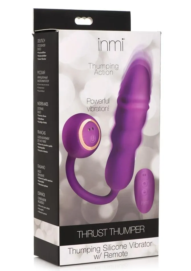 Inmi Thrust Thumper Rechargeable Silicone Vibrator with Remote Control Inmi Female Sex Toys