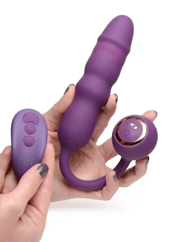 Inmi Thrust Thumper Rechargeable Silicone Vibrator with Remote Control Inmi Female Sex Toys