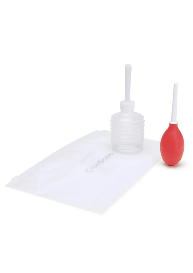 Male Sex Toys CleanScene Cleanscene Mini Travel Douche Set with One Way Valve Male Sex Toys CleanScene Cleanscene Mini Travel Douche Set with One Way Valve