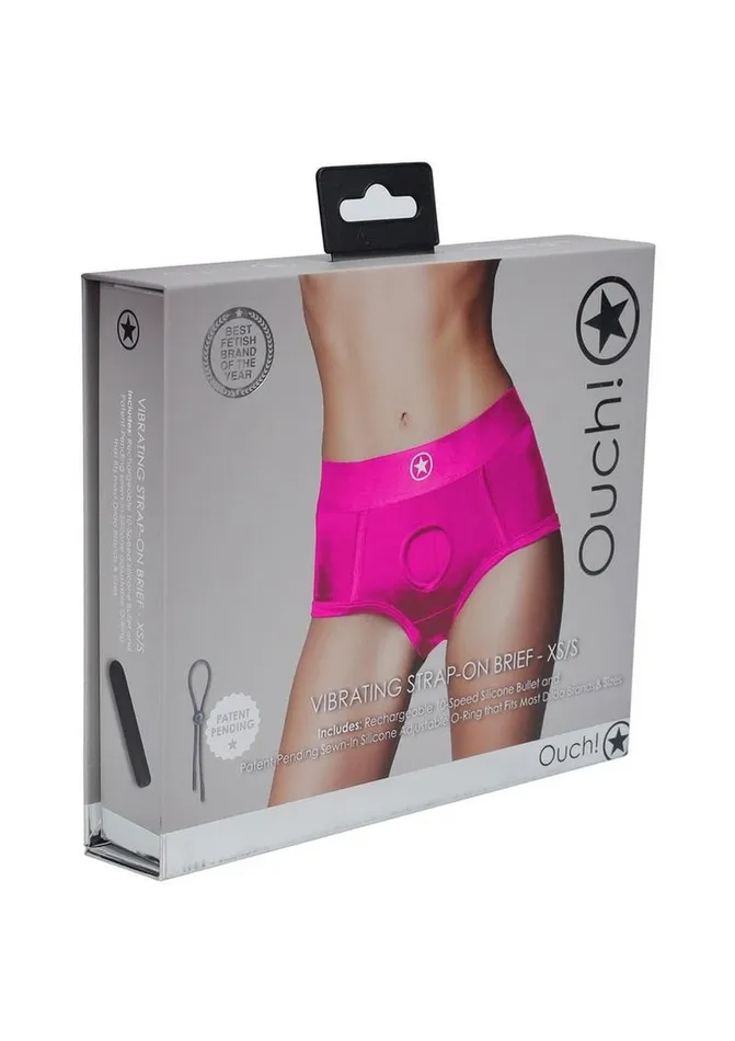Ouch Ouch Vibrating StrapOn Brief Rechargeable Female Sex Toys