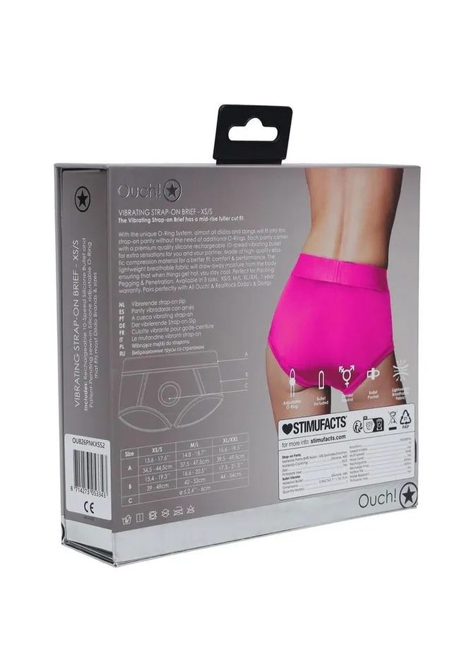 Ouch Ouch Vibrating StrapOn Brief Rechargeable Female Sex Toys