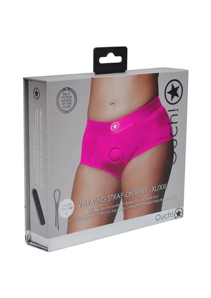 Ouch Ouch Vibrating StrapOn Brief Rechargeable Female Sex Toys
