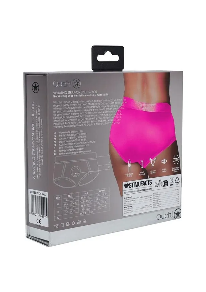 Ouch Ouch Vibrating StrapOn Brief Rechargeable Female Sex Toys