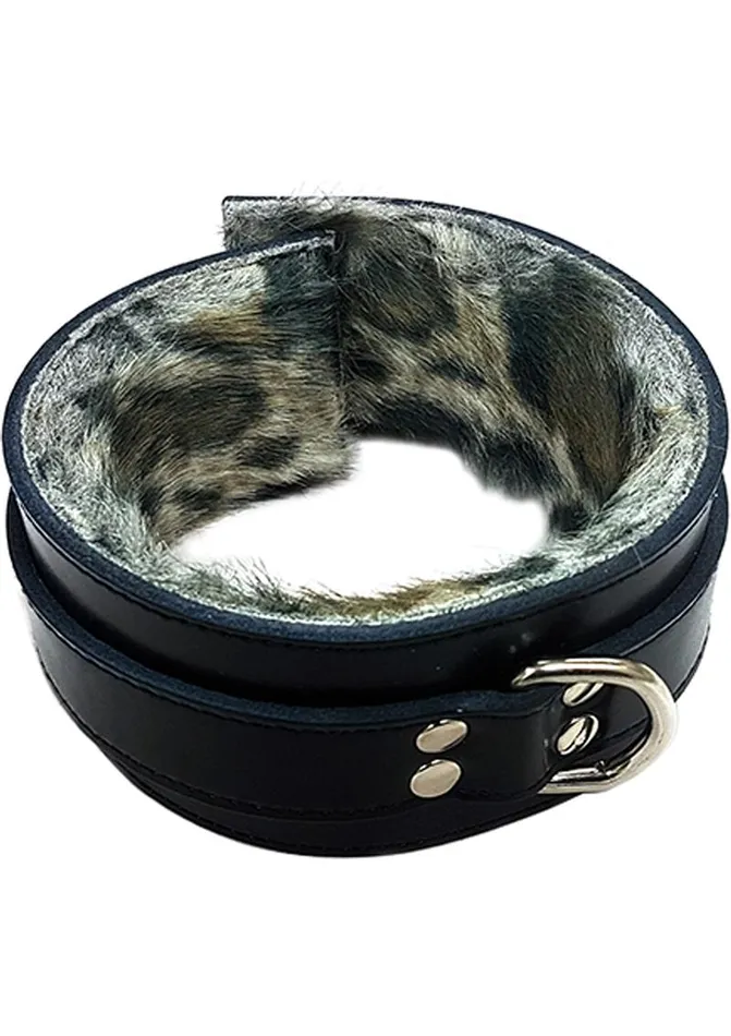 Rouge Leather Collar with Faux Fur Lining Rouge Male Sex Toys Rouge Leather Collar with Faux Fur Lining Rouge Male Sex Toys