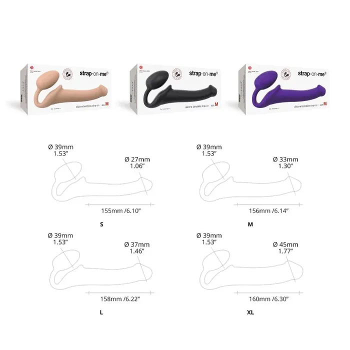 StrapOnMe SemiRealistic Bendable Silicone StrapOn Black Lovely Planet USA Female Sex Toys