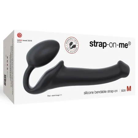 StrapOnMe SemiRealistic Bendable Silicone StrapOn Black Lovely Planet USA Female Sex Toys