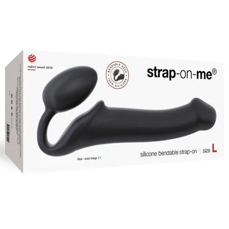 StrapOnMe SemiRealistic Bendable Silicone StrapOn Black Lovely Planet USA Female Sex Toys