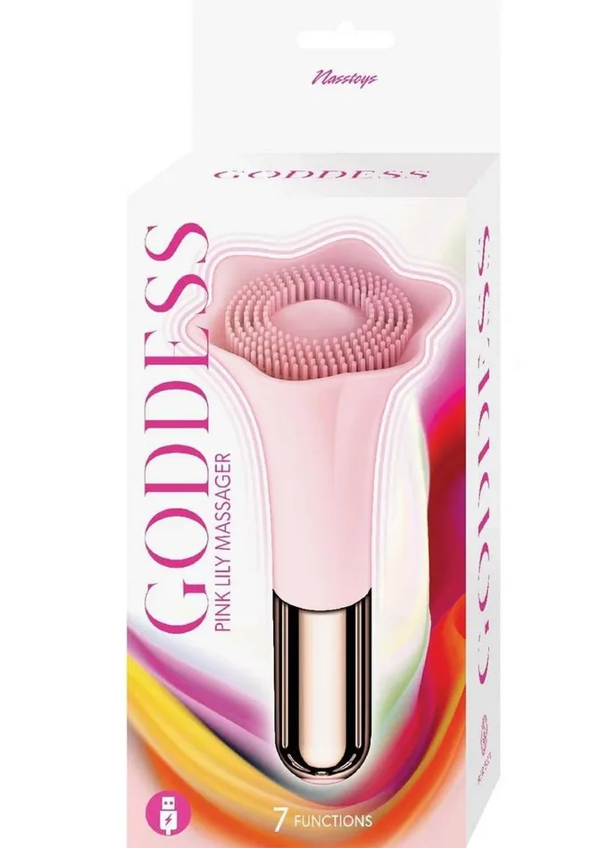 Vibrators Goddess Pink Lily Rechargeable Silicone Massager Goddess