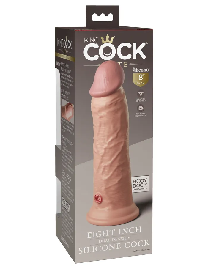 Dildos Pipedream King Cock Elite 8 Inch Dual Density Silicone Cock Light Dildos Pipedream King Cock Elite 8 Inch Dual Density Silicone Cock Light