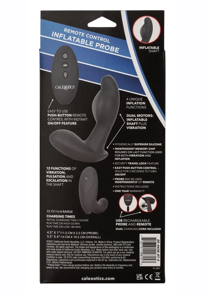 Eclipse Male Sex Toys Eclipse Remote Control Inflatable Silicone Anal Probe
