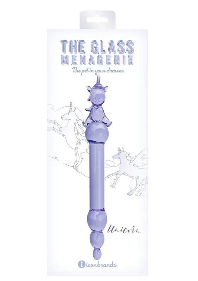 Glass Menagerie Unicorn Dildo Purple Icon Brands Dildos