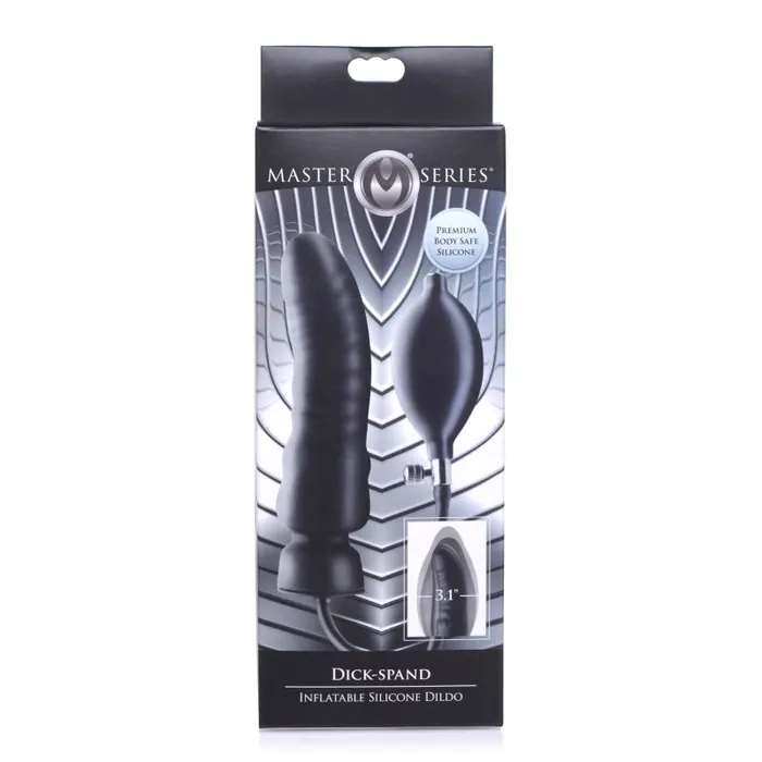 Master Series Dildos Dick Spand Inflatable Silicone Dildo Black Master Series Dildos Dick Spand Inflatable Silicone Dildo Black