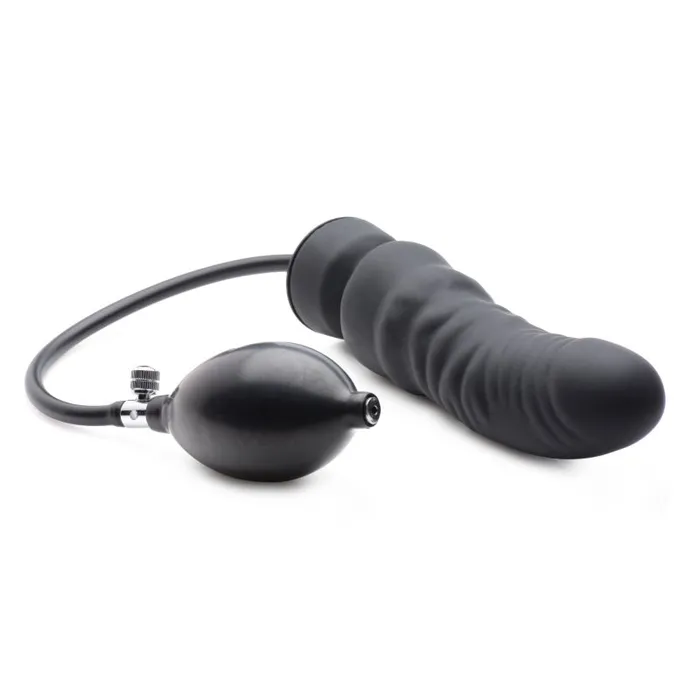 Master Series Dildos Dick Spand Inflatable Silicone Dildo Black Master Series Dildos Dick Spand Inflatable Silicone Dildo Black