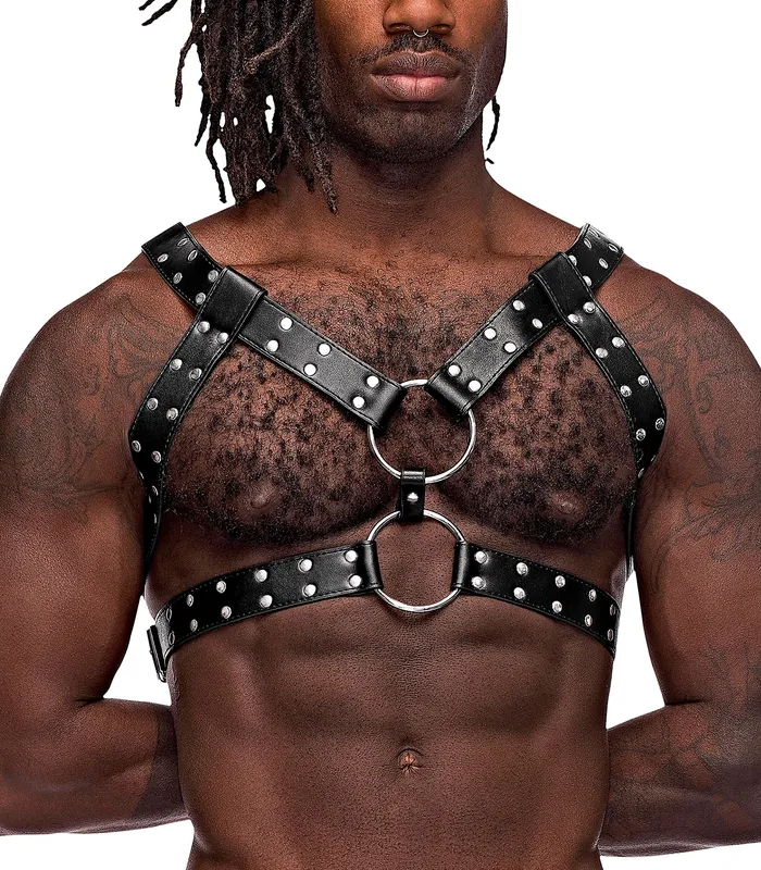 Mens Underwear Male Power Gemini Leather Harness One Size Black Mens Underwear Male Power Gemini Leather Harness One Size Black