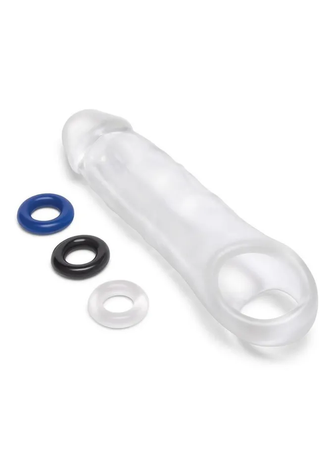 Size Up Size Up Girthy Clear View Penis Extender with Ball Loop Male Sex Toys