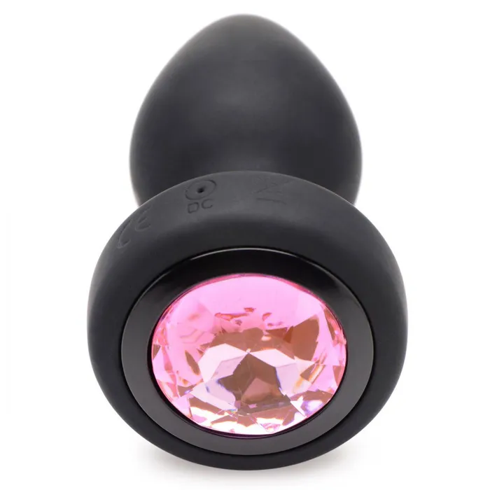 XR Brands Booty Sparks 28x Silicone Vibrating Pink Gem Anal Plug With Remote Small Male Sex Toys XR Brands Booty Sparks 28x Silicone Vibrating Pink Gem Anal Plug With Remote Small Male Sex Toys