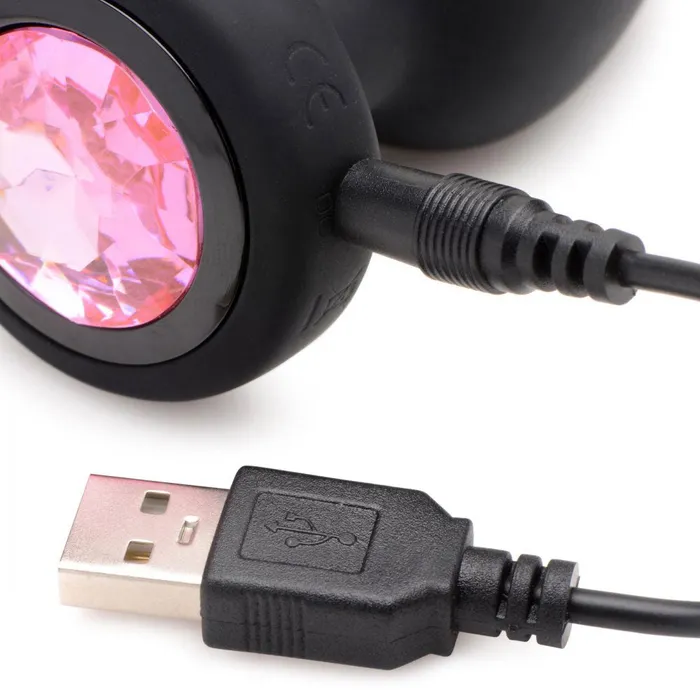 XR Brands Booty Sparks 28x Silicone Vibrating Pink Gem Anal Plug With Remote Small Male Sex Toys XR Brands Booty Sparks 28x Silicone Vibrating Pink Gem Anal Plug With Remote Small Male Sex Toys