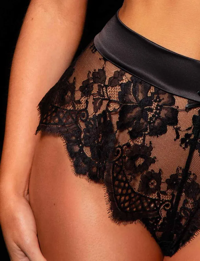 Anal Polly Black Bralette Gift Set Honey Birdette