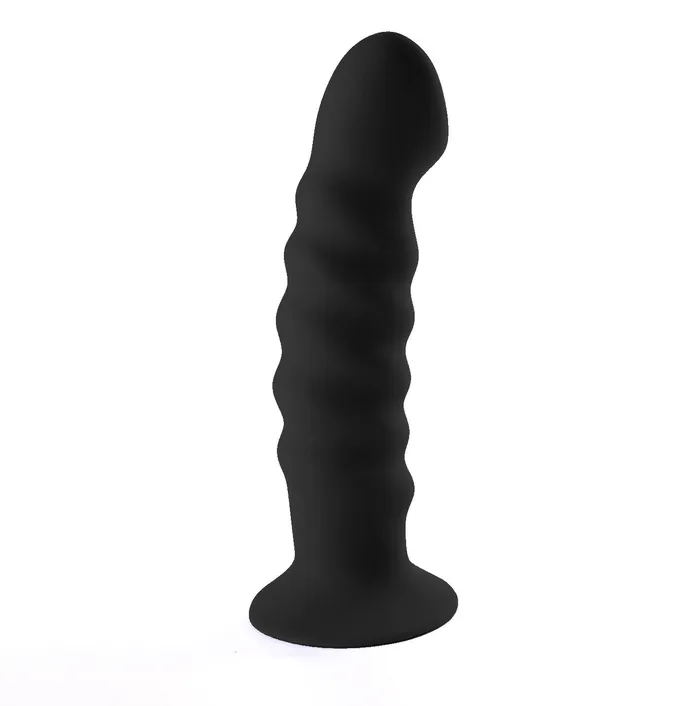 Dildos Maia Toys Kendall Silicone Dong Swirled Satin Finish Black