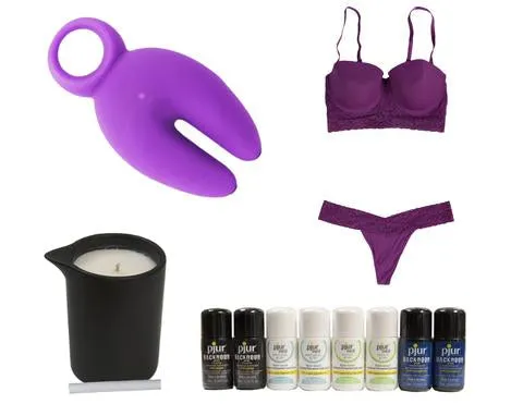Luxury BraPanty Set and Vibrator Kit 4 Sunset Intimates Female Sex Toys
