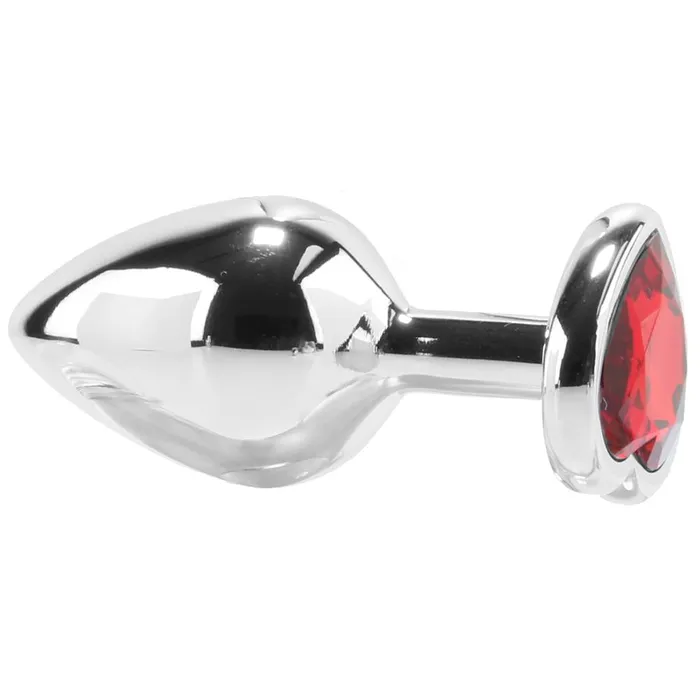 Pink Cherry Booty Sparks Red Heart Gem Anal Plug in Medium Anal