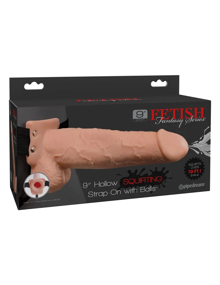 Pipedream Female Sex Toys Fetish Fantasy Series 9 Inch Hollow Squirting Strapon With Balls Flesh Pipedream Female Sex Toys Fetish Fantasy Series 9 Inch Hollow Squirting Strapon With Balls Flesh