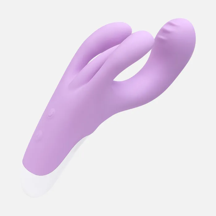 Textured Head Flicker Lucky Rabbit Purple Kismet Vibrators