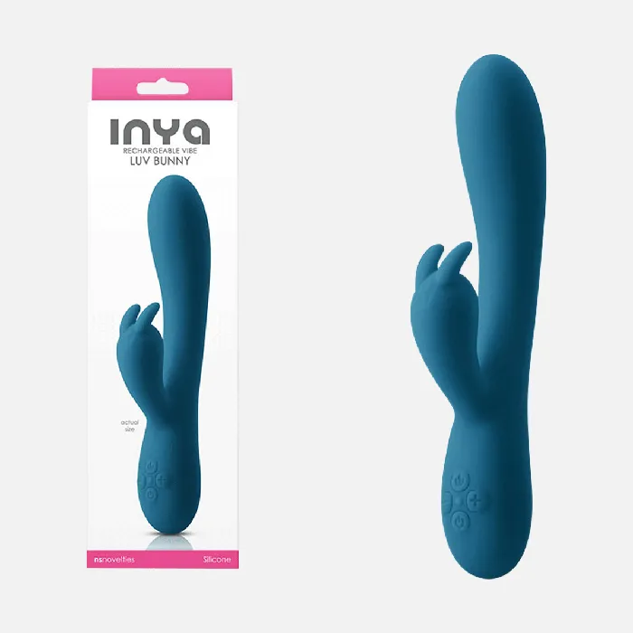 Vibrators Inya Luv Bunny Rabbit Vibrator Dark Teal NS Novelties Vibrators Inya Luv Bunny Rabbit Vibrator Dark Teal NS Novelties