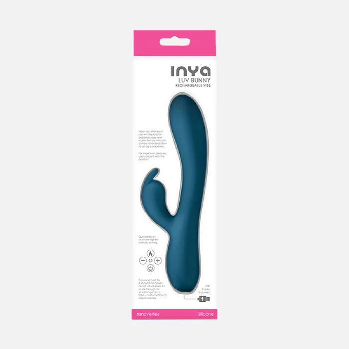 Vibrators Inya Luv Bunny Rabbit Vibrator Dark Teal NS Novelties Vibrators Inya Luv Bunny Rabbit Vibrator Dark Teal NS Novelties