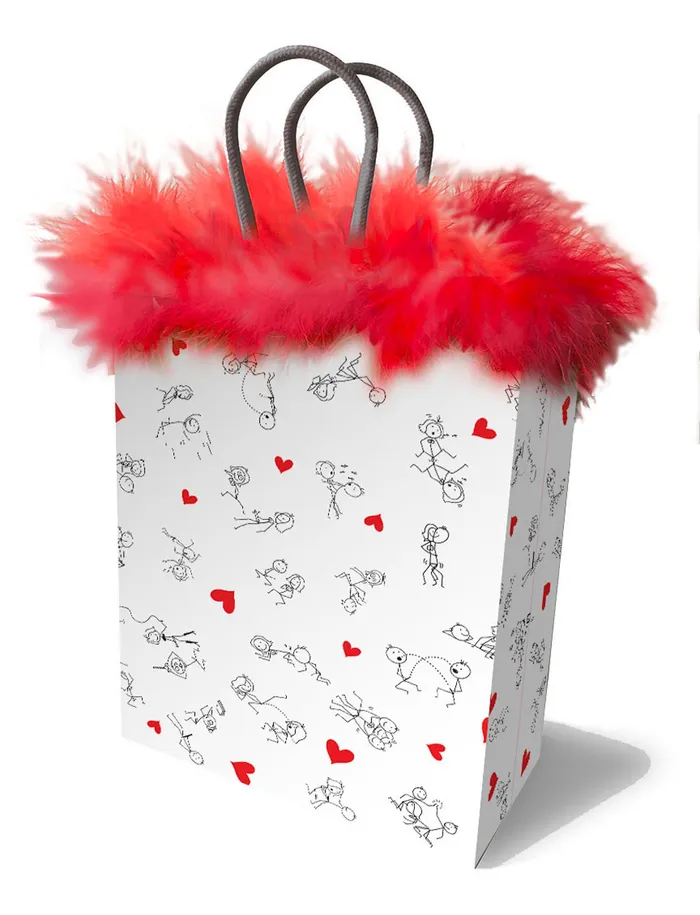 Vibrators Stick Figures Gift Bag Red Little Genie