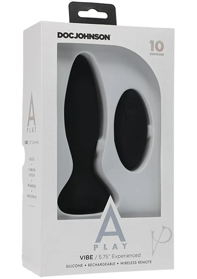 A Play APlay Vibe Experienced Anal Plug with Remote Control Black Anal