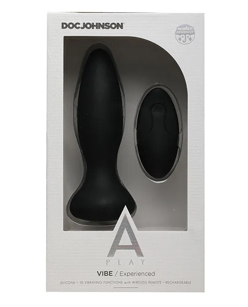 A Play APlay Vibe Experienced Anal Plug with Remote Control Black Anal